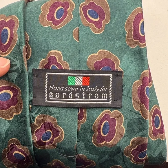 Vtg Nordstrom Italy Lot Bundle Four Ties Patterned Business Work Silk Abstract - Picture 7 of 8